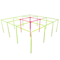 9 Square in the Air: Neon Game